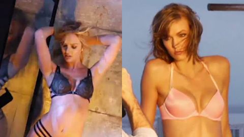 Victoria's Secret va-va-voom! Candice Swanepoel and Karlie Kloss turn up the heat in sexy new videos