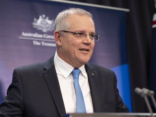 Scott Morrison has welcomed new figures showing the Australian economy grew in the past quarter. (AAP)