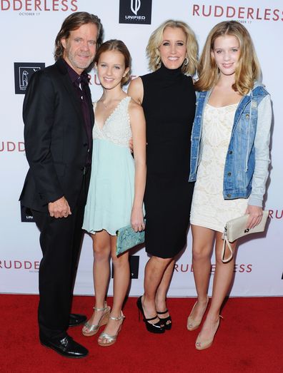 William H. Macy, Felicity Huffman, Georgia Macy and Sofia Macy