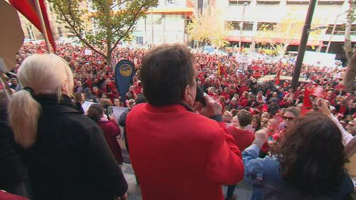 Teacher strike in Adelaide in 2019.