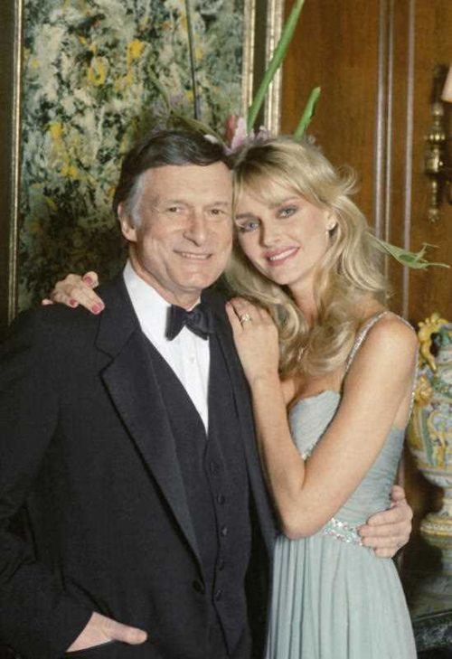 Hef and his second wife Kimberley Conrad. (AAP)