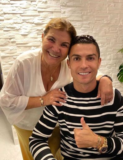 Cristiano Ronaldo and his mum Maria Dolores Aveiro.