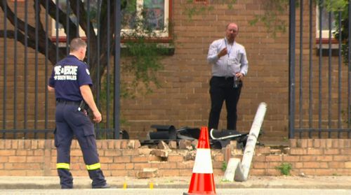 The scene of the crash at Hurstville.