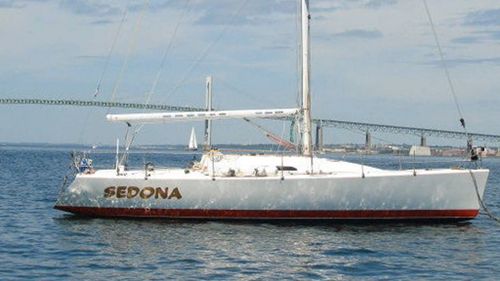 The 13 metre Sedona is reportedly still afloat. (9NEWS)