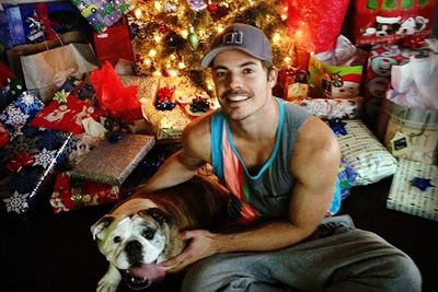 <i>Dallas</I> star Joshua Henderson tweeted "Sadie thinks all these presents are hers. Merry Christmas everyone!! Be blessed"