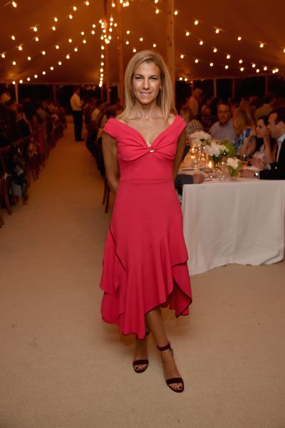 Jessica Seinfeld in Peter Pilotto at the Net-a-porter x GOOD+ dinner at the Seinfeld's estate.