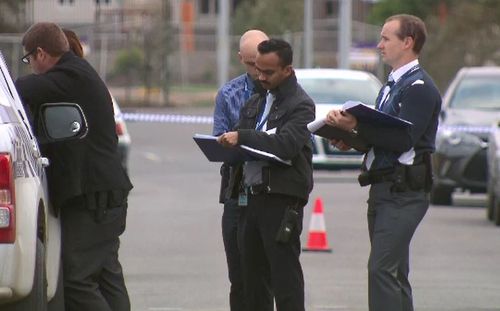 Detectives have blocked off the Werribee home after the discovery of a body. Picture: 9NEWS