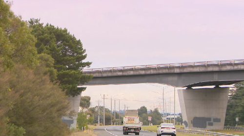 The freeway overpass runs over Princes Drive in Morwell.