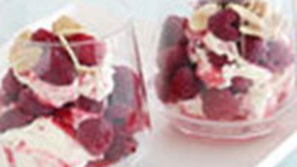 Raspberries and cream