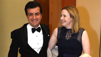 Sam Dastyari and wife Helen Barron