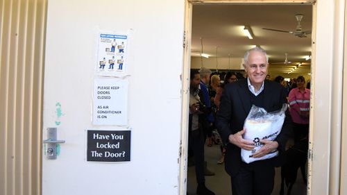 Malcolm Turnbull in Moruya today. (Image: AAP)