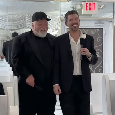 Kyle Sandilands and Brooklyn Ross at Las Vegas wedding