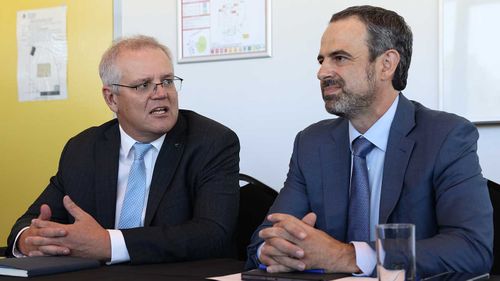 Prime Minister Scott Morrison with AMA President  Omar Khorshid in Perth last month.