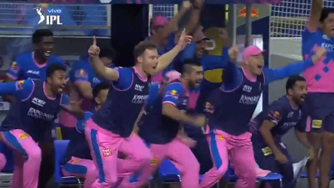 Rajasthan Royals players celebrate