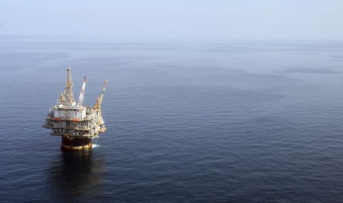 The Chevron Genesis Oil Rig Platform is seen in the Gulf of Mexico near New Orleans.