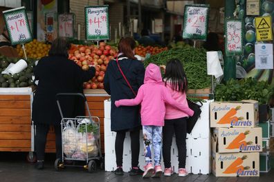 Shoppers buying fruit and vege in Fairfield on July 9, 2021. 