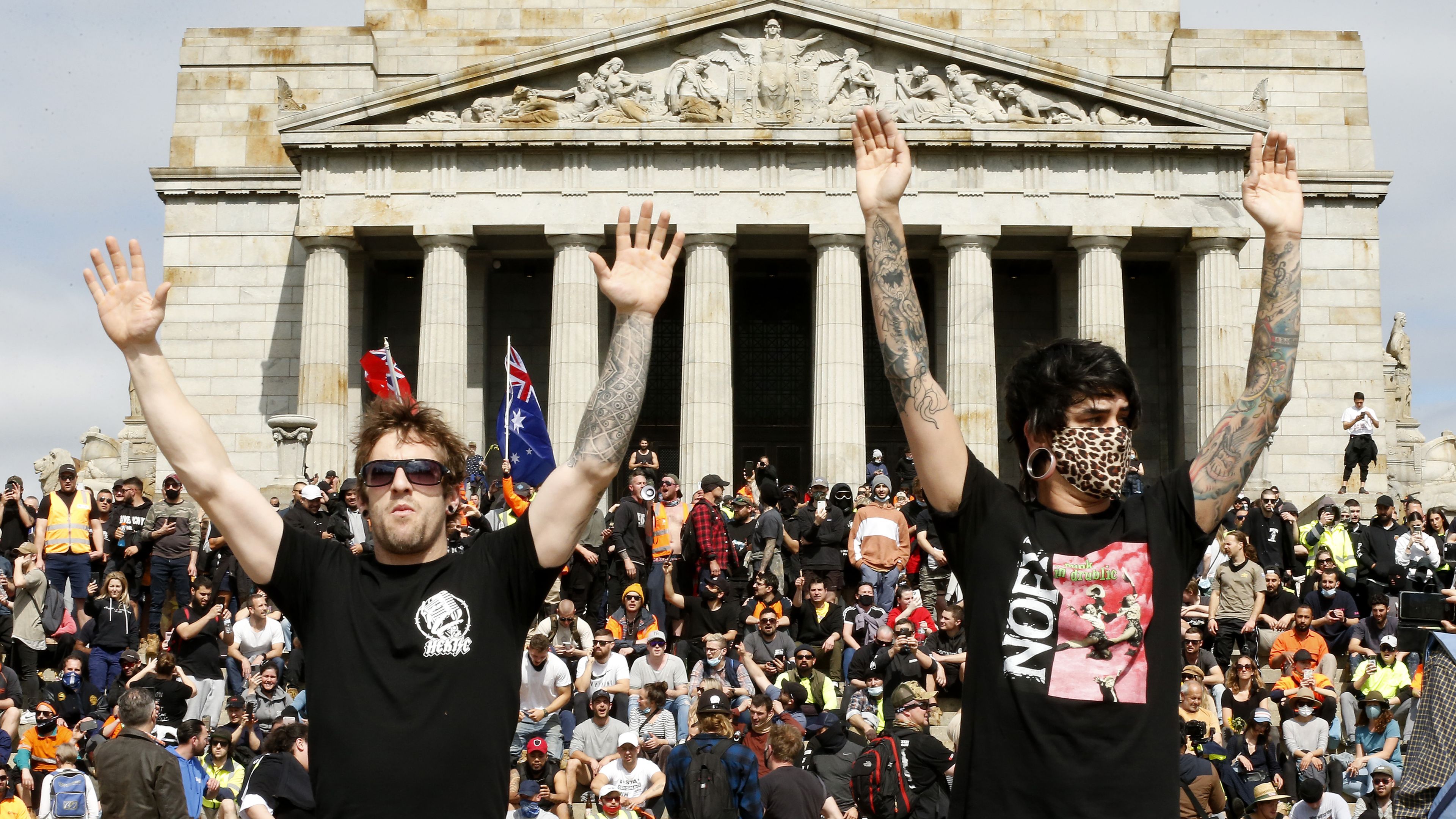 Richmond, Demons blast 'disgusting' protests at Melbourne's Shrine of Remembrance