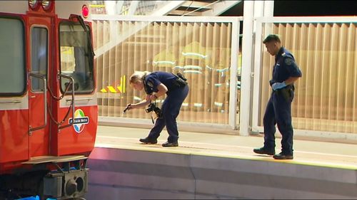 A man was killed after being struck by a train in Adelaide.