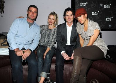 This photo from 2009 show Naomi Watts and Billy Crudup sitting together at a Broadway party, alongside Watts' then-partner Liev Schreiber and actress Eva Mendes.