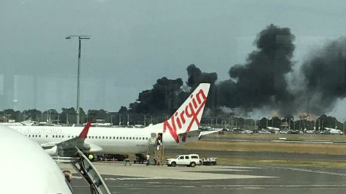 Two buses have caught fire near Sydney Airport. (Hayley Gray/Supplied)