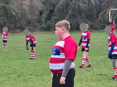 Boy in UK playing sport