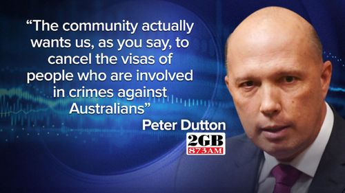 Home Affairs Minister Peter Dutton addressed the issue on radio.