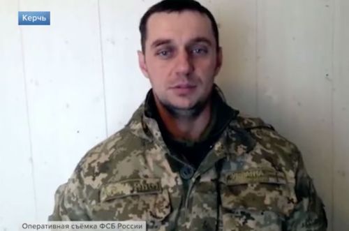 Volodymyr Lisovyi was one of three men who gave statements. Their appearance was condemned by the Ukraine government.