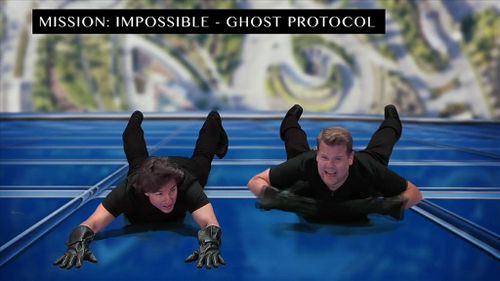 The duo acted out several iconic scenes from Mission Impossible franchise. 