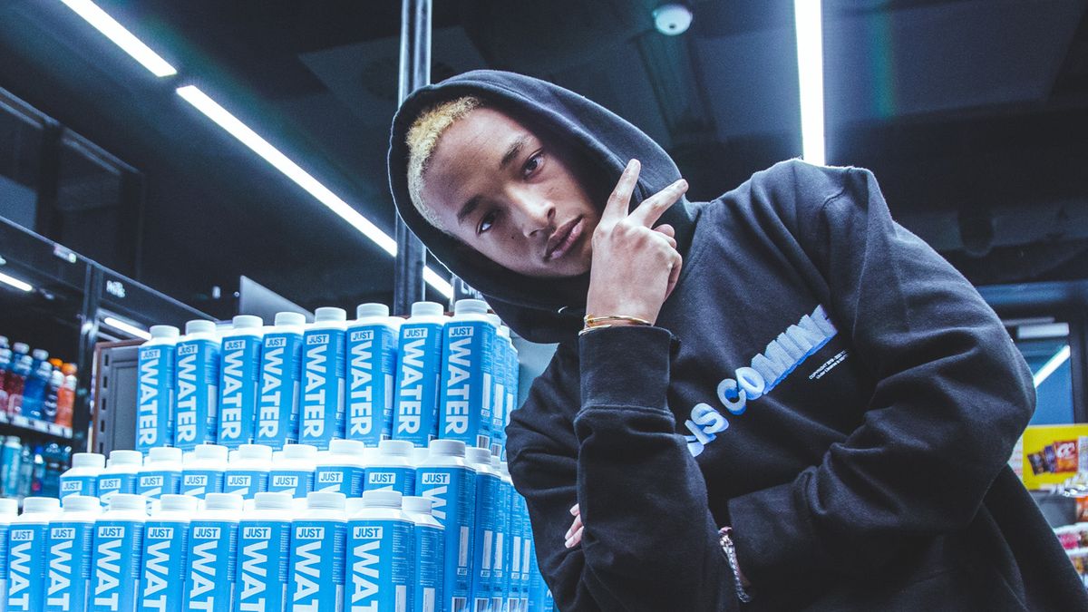 JUST Water - JUST water co-founder Jaden Smith at the Louis Vuitton  exhibition in last night in #NYC. The best accessory? The blue bottle of  course! justwater.com #drinkJUST