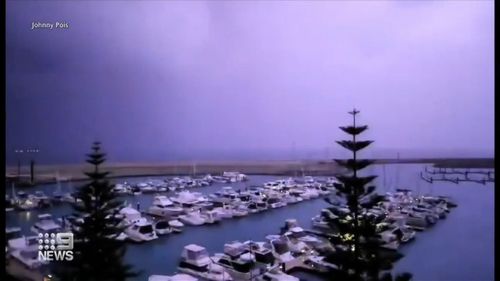 The massive storm lit up the night as residents in Perth and across the state's south-west watched from their homes.
