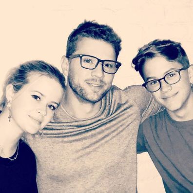 Ryan Phillippe with daughter Ava (left) and son Deacon (right).