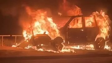 A car set on fire in Alice Springs overnight.