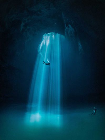 Photo Series Captures Underwater Secret Sinkhole In Mexico