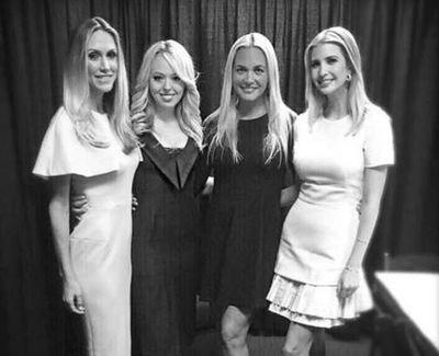 Ivanka and her sisters - Lara, Tiffany and Vanessa Trump. 'Love these ladies," posted Ivanka.