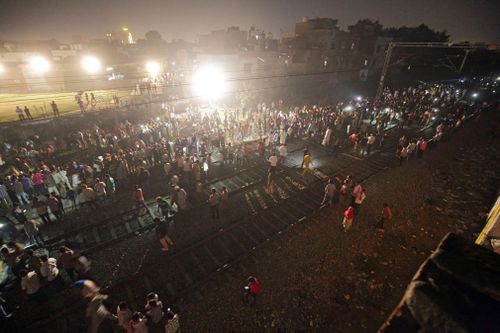 The train failed to stop after the accident on the outskirts of Amritsar, a city in Punjab state, Friday local time said the state governing Congress party politician, Pratap Singh Bajwa.