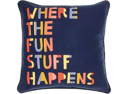 Fun stuff reversible cushion  The Block Shop