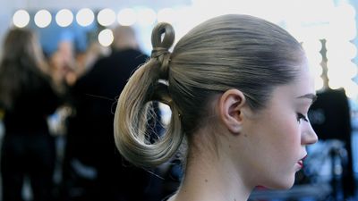 Hair was everything at the Ben Gabbe show. Elegant and classic and all things chic. You'll need plenty of hair spray and Bobbi pins for this one.
