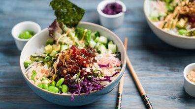 Poke bowl salad