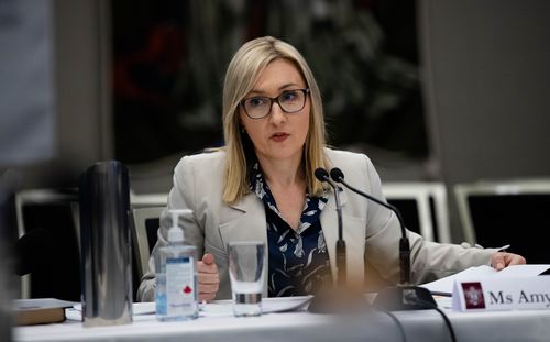 Amy Brown gives evidence at the NSW Parliamentary Inquiry into the appointment of former NSW Deputy Premier John Barilaro to the New York Trade Commissioner role. 29th June 2022