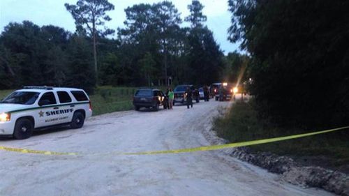 Authorities investigate a murder-suicide in the town of Bell, Florida.