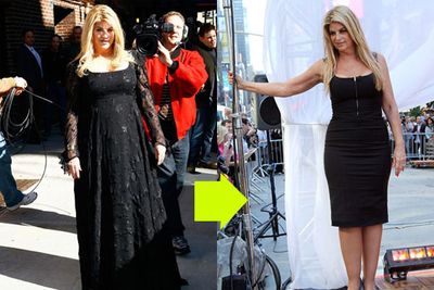 The queen of weight loss - and weight gain - dropped from a US size 12 to a US size 6 in just ten weeks thanks to all that dancing (though she admits that's a "stretchy size 6").