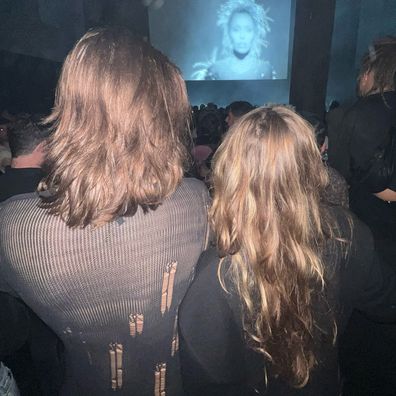 Damian Hurley and Miley Cyrus at the premiere of Something Beautiful