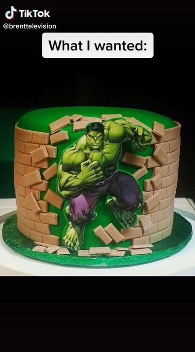 TikTok, Hulk cake fail