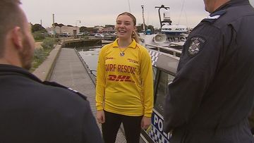 15-year-old Bianca Stranger used her training from Livesaving Victoria to help bring the man to safety. 