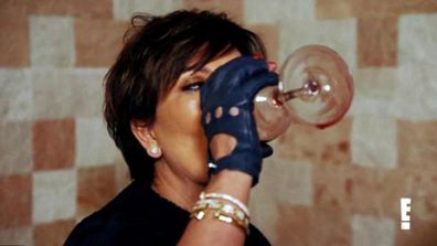 Kris Jenner drinking