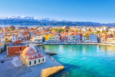 Aerial view of Crete, Greece.