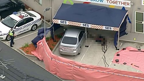 Forensics officers are examining the scene. (9NEWS)