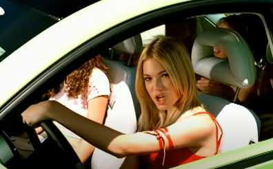 Mandy Moore in the music video for her song Candy