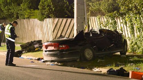 Woman dies after car carrying nine people hits power pole in Melbourne’s Mount Evelyn