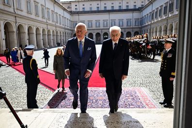 Italian President Sergio Mattarella, King Charles III 